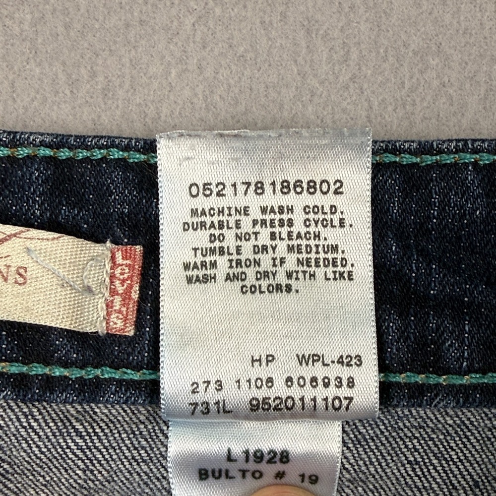 Levis Womens Denim Skirt Size 10 Dark Wash Midi Stretch Classic Jean Skirt Vtg - Picture 5 of 12
